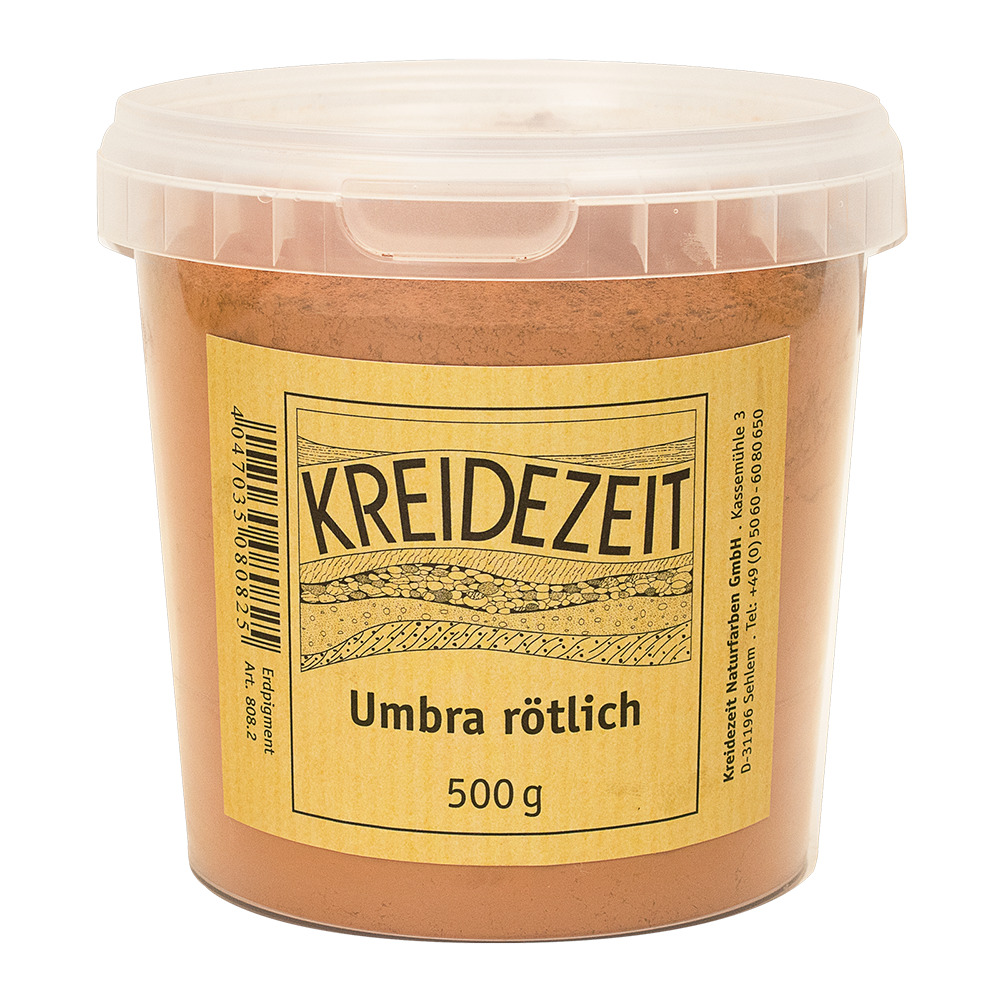 Kreidezeit Pigment Umbra rötlich 500g