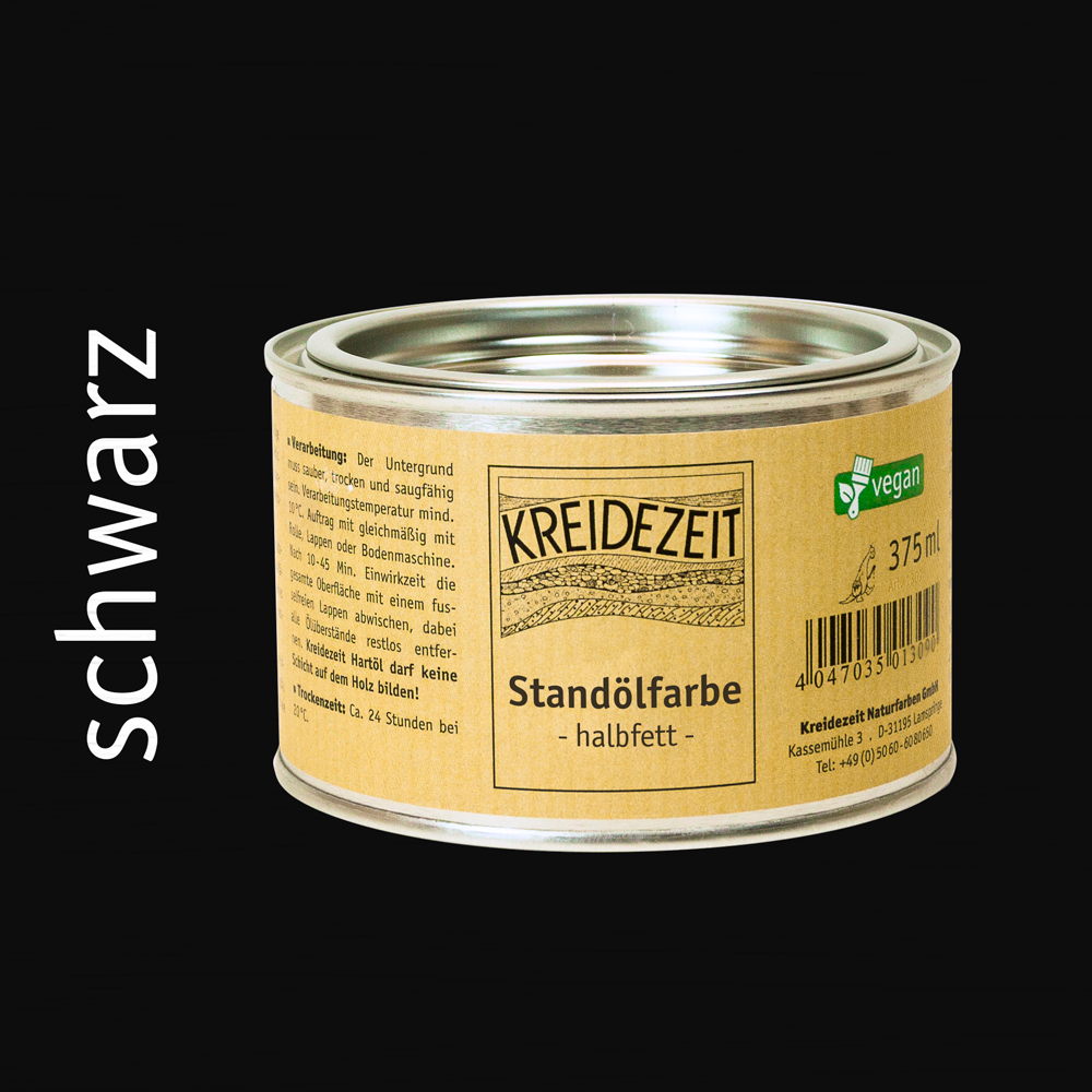 Kreidezeit Standölfarbe halbfett schwarz