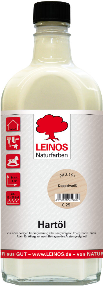 Leinos Hartöl innen doppelweiß