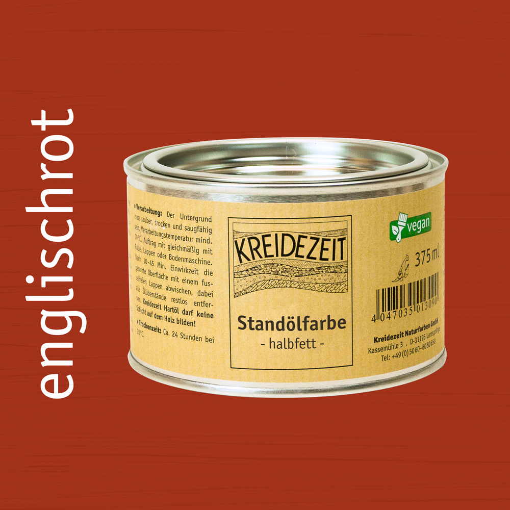 Kreidezeit Standölfarbe halbfett englischrot
