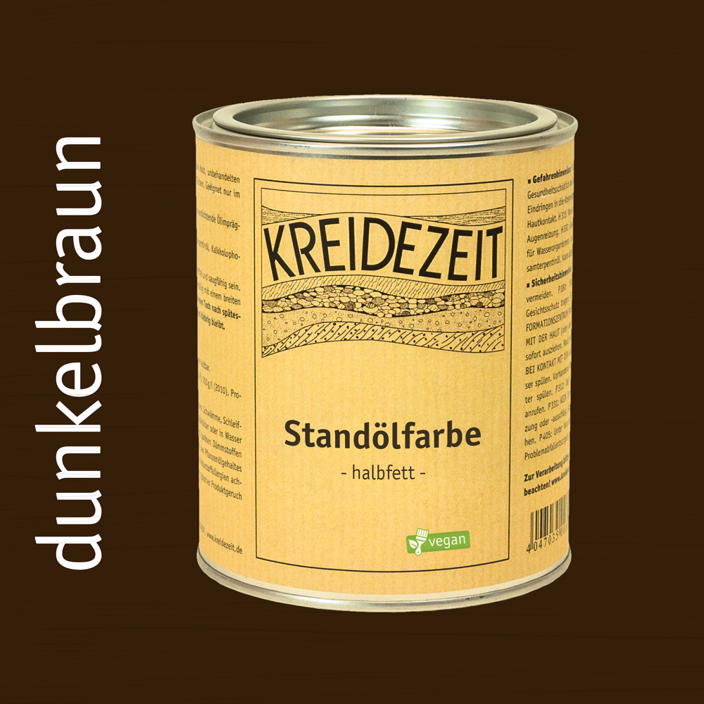 Kreidezeit Standölfarbe halbfett dunkelbraun