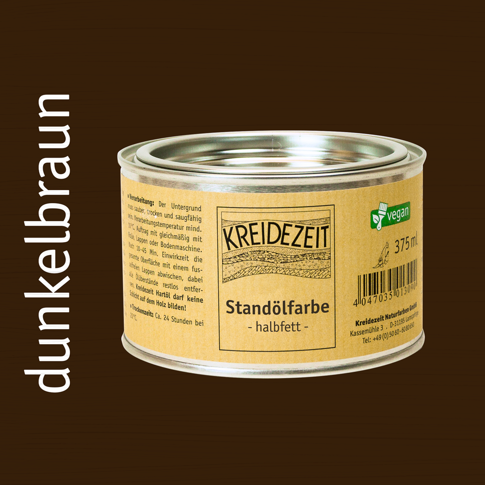 Kreidezeit Standölfarbe halbfett dunkelbraun