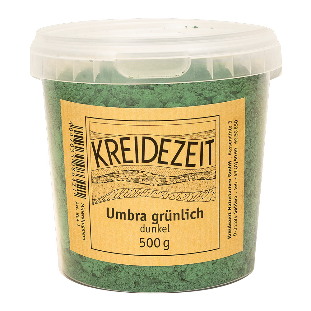 Kreidezeit Pigment Umbra grünlich, dunkel