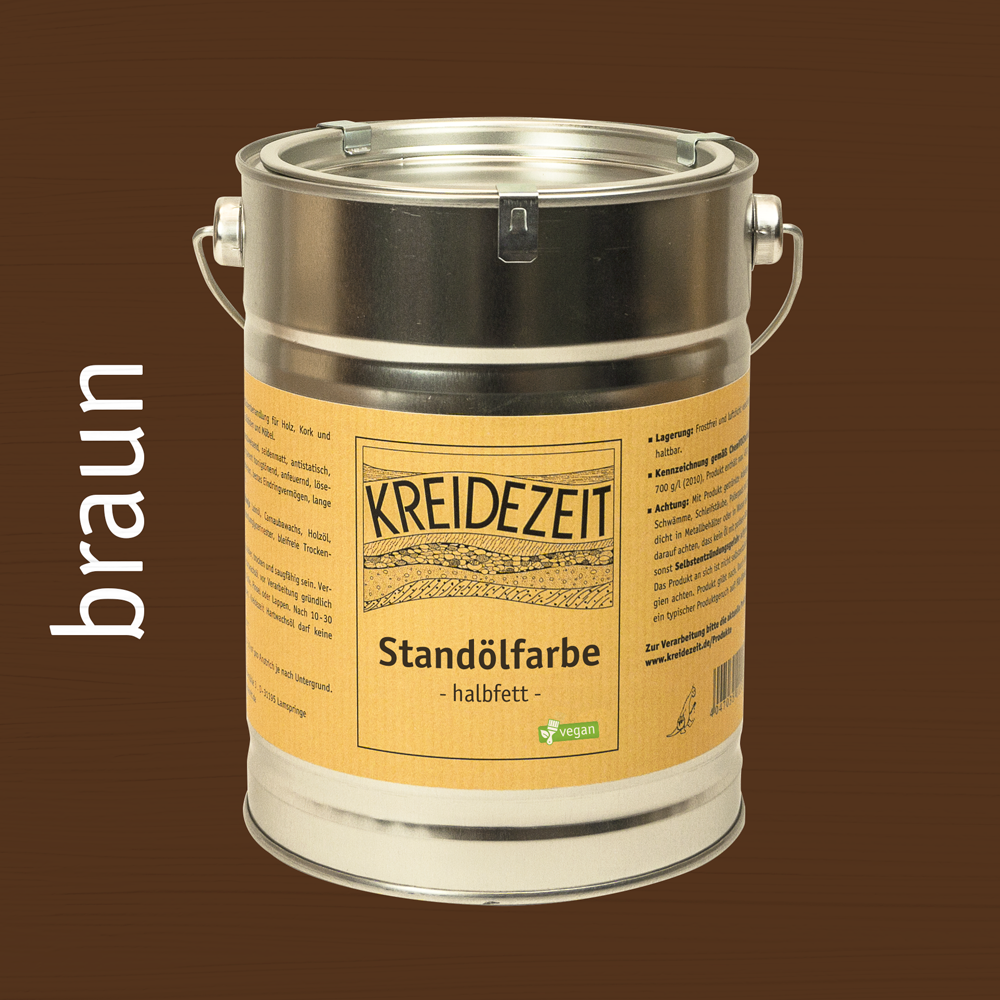 Kreidezeit Standölfarbe halbfett braun