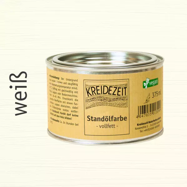 Kreidezeit Standölfarbe vollfett weiß