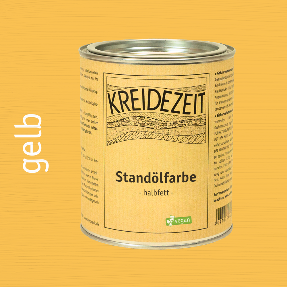 Kreidezeit Standölfarbe halbfett gelb
