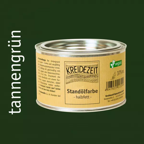 Kreidezeit Standölfarbe halbfett tannengrün