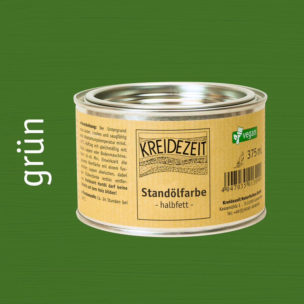 Kreidezeit Standölfarbe halbfett grün
