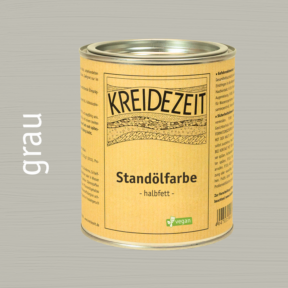 Kreidezeit Standölfarbe halbfett grau
