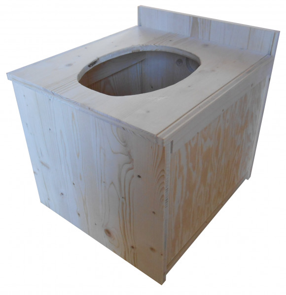 IM-KUBUS - Bausatz Holzgehäuse für Trenntoilette aus Fichtedreischichtplatte, incl. Fäkalieneimer