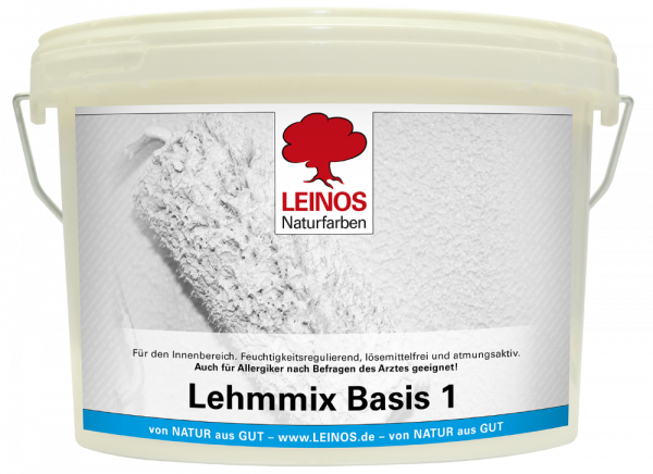 Leinos weiße Lehmfarbe (Lehmmix B1 2,5l)