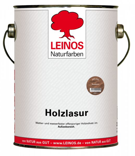 Leinos Holzlasur nussbaum außen 2,5l